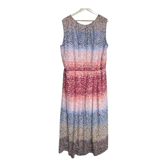 Lane Bryant Women's Maxi Dress Size 28 Sleeveless Multicolor Floral Print - Picture 2 of 8